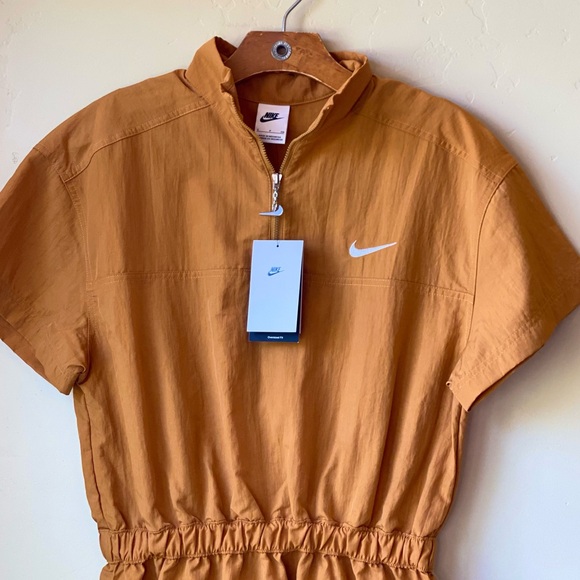 NIKE Desert Ochre Sportswear Swoosh Woven Dress NWT - Picture 8 of 16